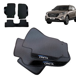 Tapete pra Carro Borracha Creta 2017 a 2021 3 Peças