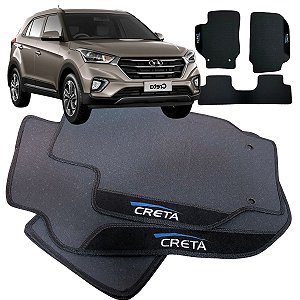 Tapete pra Carro Borracha Creta 2017 a 2021 3 Peças