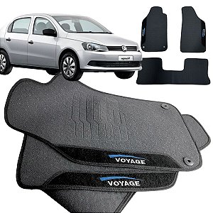Tapete pra Carro Borracha Voyage G5 G6 2012 a 2023 3 Peças