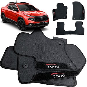 Tapete pra Carro Borracha Fiat Toro 2016 a 2025 3 Peças