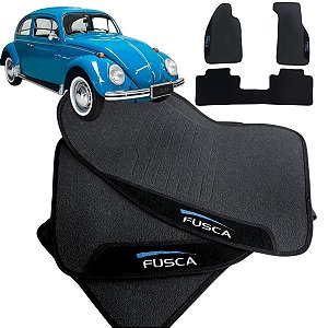 Tapete pra Carro Borracha Fusca 1956 a 1996 3 Peças