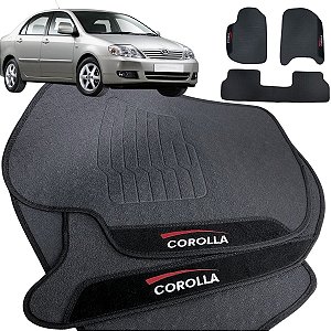 Tapete pra Carro Borracha Corolla 2003 a 2007 3 Peças