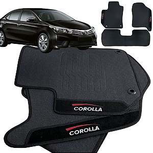 Tapete pra Carro Borracha Corolla 2008 a 2017 3 Peças