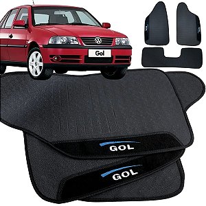 Tapete pra Carro Borracha Gol G2 G3 G4 1999 a 2012 3 Peças