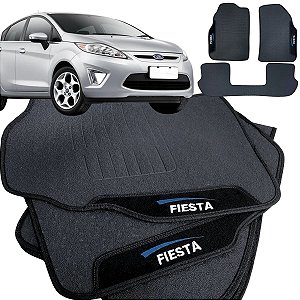 Tapete pra Carro Borracha Ford Fiesta 2001 a 2014 3 Peças