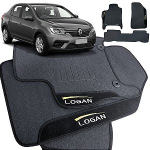 Tapete pra Carro Borracha Logan 2015 a 2025 3 Peças
