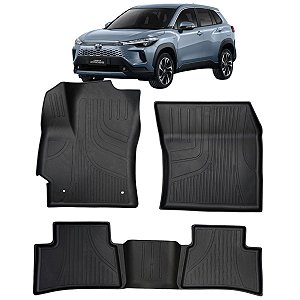 Tapete Bandeja Borracha Borda Alta Corolla Cross 2021 a 2026