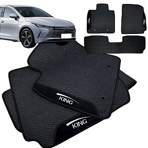 Tapete Borracha BYD KING 2024 2025 2026 3 Peças Reforçado
