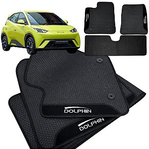 Jogo Tapete Borracha Carro BYD DOLPHIN 2023 a 2026 Tipo Comeia