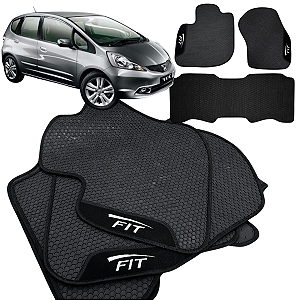 Tapete Borracha New Fit 2009 a 2014 3 Peças Antiderrapante