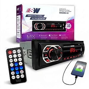 Som Automotivo Carro Bluetooth Fm Usb Sd Mp3 4x10w Mix2002