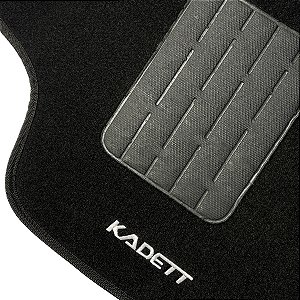 Jogo Tapete Carpete Automotivo Kadett todos Preto 5 Peças
