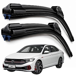 Par Palheta Limpador ParaBrisa Jetta 2018 2019 2020 2021 2022 2023 2024 2025 2026 Dianteiro Encaixe Original