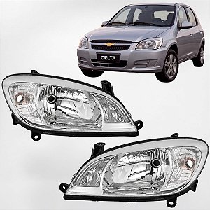 Par Farol Celta 2006 2007 2008 2009 2010 2011 2012 2013 2014 2015 Foco Simples Mascara Cromada