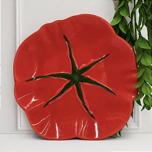 Prato de Sobremesa Tomate em Cerâmica 21cm