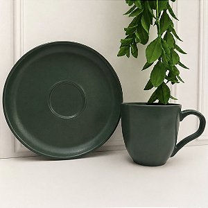 Xícaras de café Orgânico com Pires Bio Leaf (120 ml)