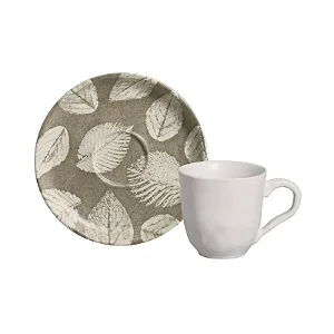 Xícara de Café com Pires Bio Stoneware Seiva 120ml