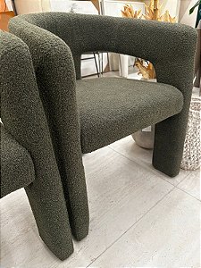 Cadeira  Nala Boucle Verde Escuro