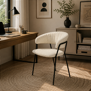 Cadeira Mara Boucle Off White