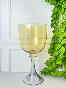 Taça de Vidro Ambar e Cinza 360ml