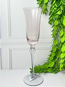 Taça de Vidro Rosa e Cinza 160ml