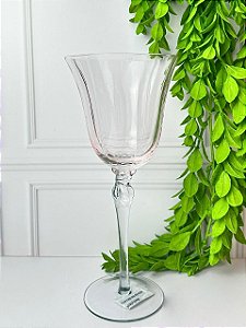 Taça de Vidro Rosa e Cinza 300ml