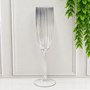 Taça Vidro Transparente Cinza 240ml