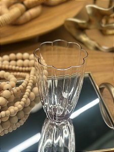 Copo vidro Transparente e Lilás 480ml