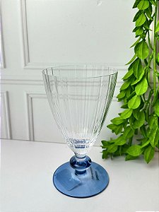 Taça Vidro Transparente Azul