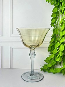 Taça de Vidro Amarelo e Cinza 180ml