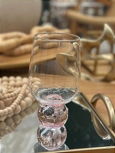 Taça Transparente Esfera Pink 540ml