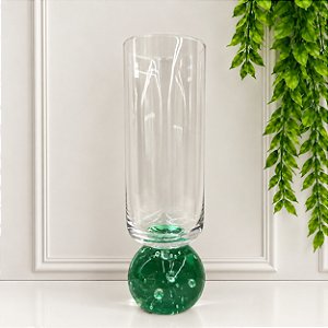 Taça Transparente Esfera Verde 250ml