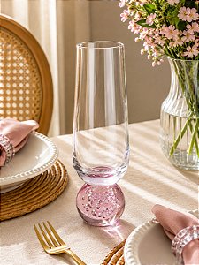 Taça Transparente Esfera Pink 250ml