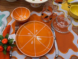 Prato Liso Pequeno Laranja