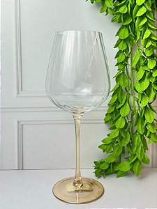 Taça Vinho Vidro Haste Âmbar 560ml