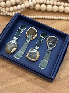 Conjunto 4 Espátulas Inox Ágata