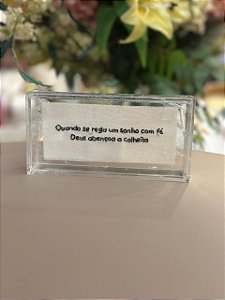 Acrílico Frases 16x8 "Quando Se Rega"