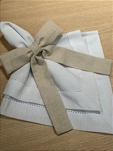Guardanapo Linho Misto Ponto Ajour 45x45 Off White