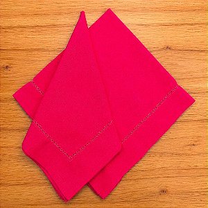 Guardanapo Linho Misto Ponto Ajour 45x45 Pink