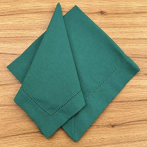 Guardanapo Linho Ponto Ajour verde bandeira
