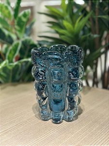 Vaso de Vidro Italy Azul 10x15