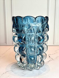 Vaso Vidro Italy Azul 12x17