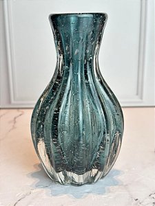 Vaso de Vidro italy Azul 8x15