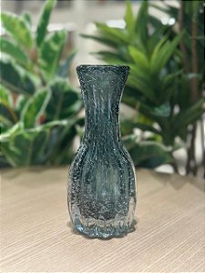 Vaso de Vidro Italy Azul 8x18