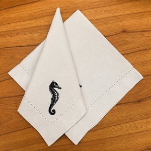 Guardanapo Branco Cavalo Marinho
