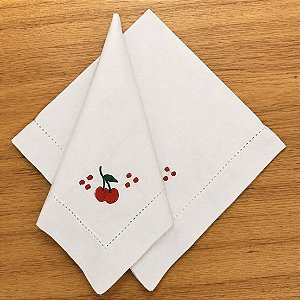 Guardanapo Branco Cereja