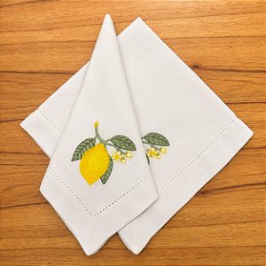 Guardanapo Branco Limão Siciliano