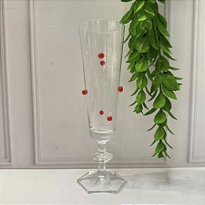 Taça Espulmante Cristal Gema Vermelha