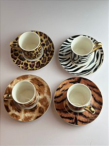 Jogo 4 Xícaras de café Aretha 90ml