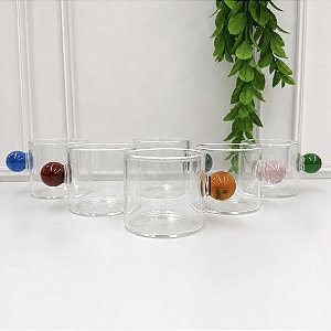 Jogo 6 Xícaras Palla Borossilicato 80ml